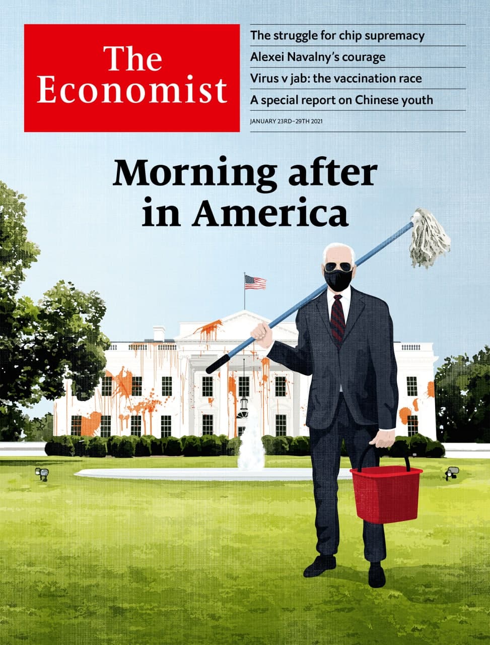 جلد اکونومیست: صبح روز بعد در آمریکا